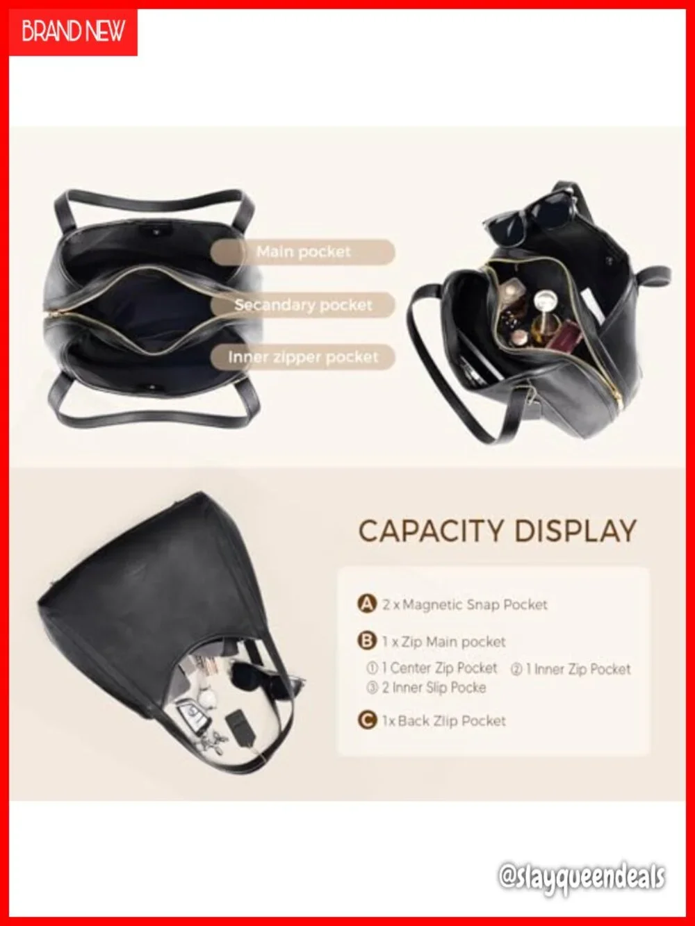 Vegan Leather Hobo Bag for Women Shoulder Purse Handbag